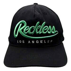 Young & Reckless Los Angeles Logo Snapback Adjustable Baseball Cap Black Green